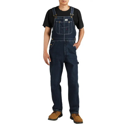 🔥Men's 4-Pack Flex Denim Bib Overalls — Adjustable & Utility Read
