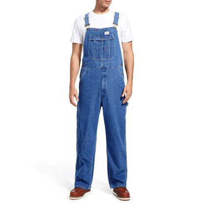 🔥Men's 4-Pack Flex Denim Bib Overalls — Adjustable & Utility Read